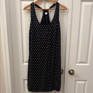 Old Navy Black Dress with White Diamond Print